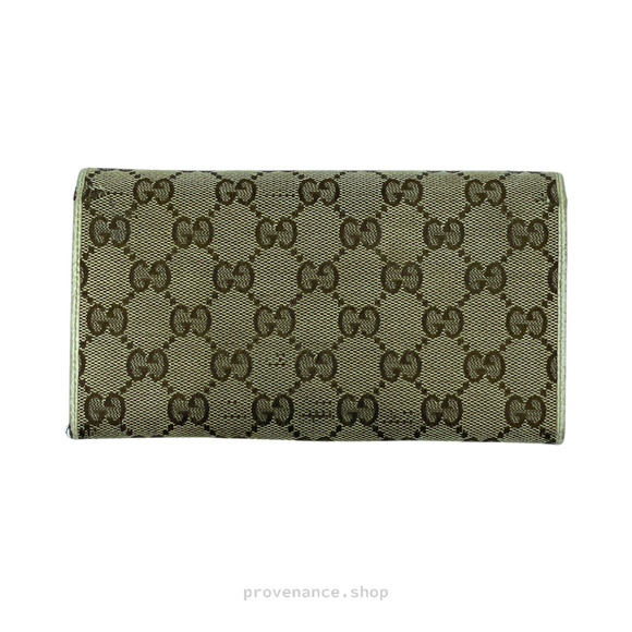 🔴 Gucci GG Canvas Long Wallet - White - Picture 3 of 11